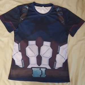 Men's Medium Captain America Compression Shirt